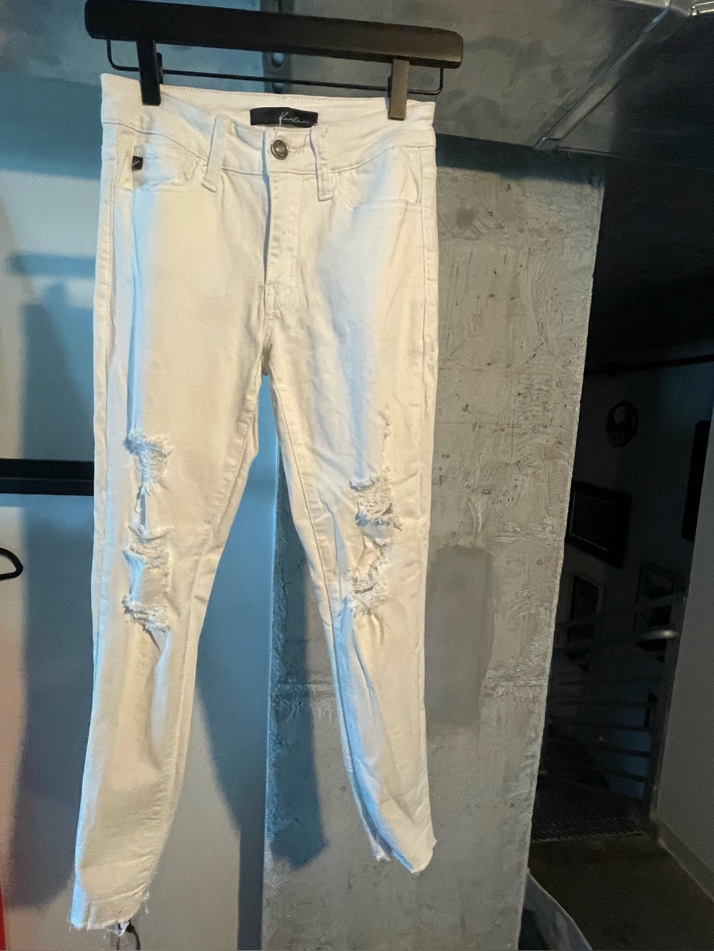 KanCan White High-Rise Skinny Jeans